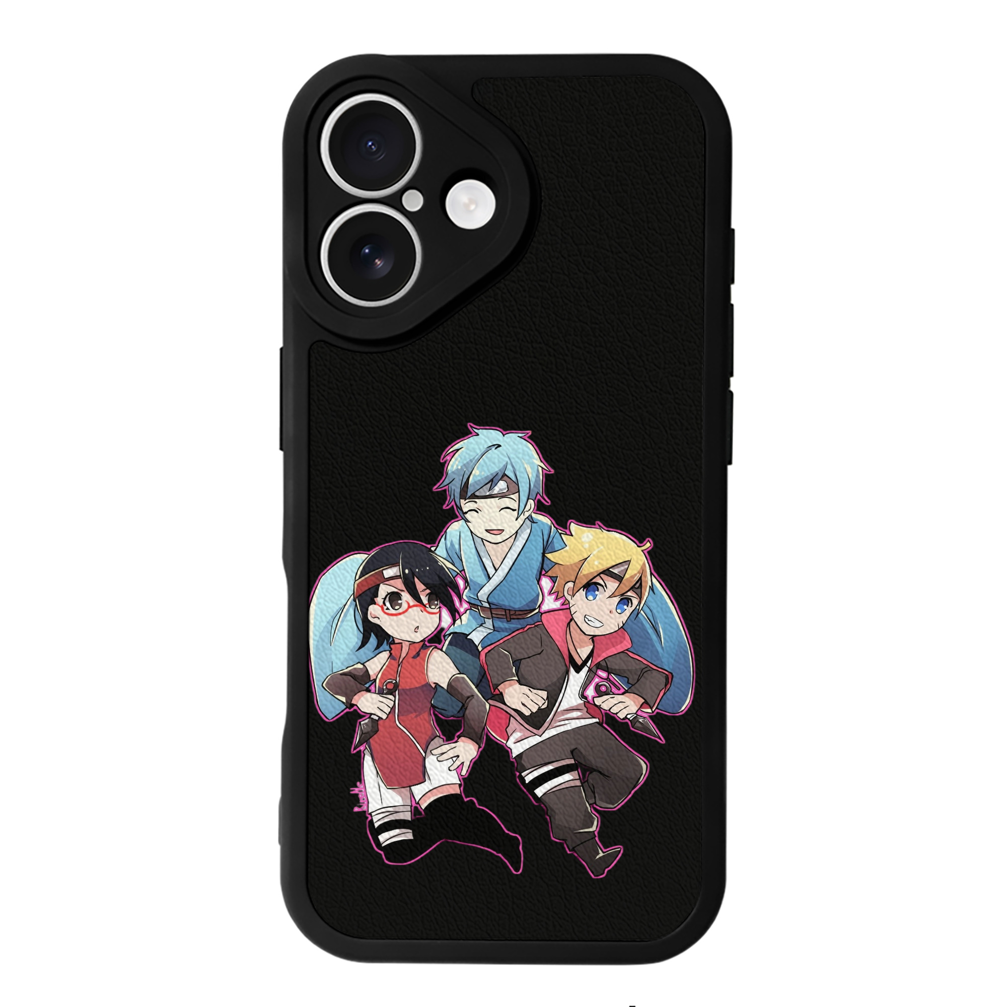 （画像用） NARUTO -ナルト- うちは サラダ Uchiha Sarada 【iPhone 16シリーズ対応】シリコンスマホケース（レザー調） 材質：シリコン